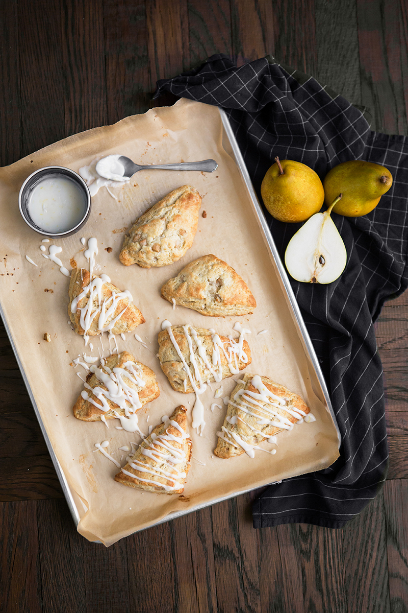 french butter pear scone glaze