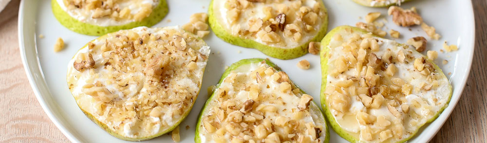 Pear and Walnut Snack — Two Ways